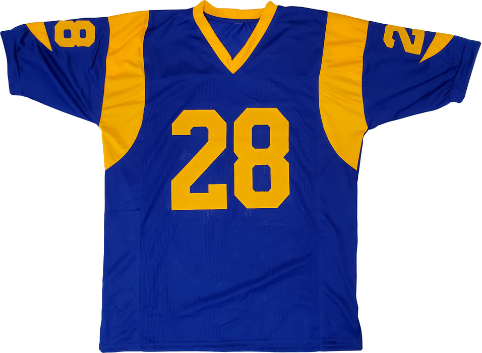 Marshall Faulk St. Louis Rams Signed Blue Jersey #195265 BAS COA (Los Angeles)