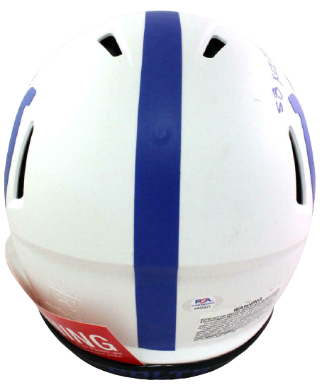 Reggie Wayne Indianapolis Colts F/S Lunar Speed Authentic Helmet W/SB Champs PSA/DNA COA (Baltimore)