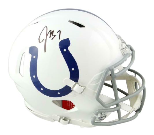 Jacoby Brissett Indianapolis Colts F/S Speed Authentic Helmet JSA COA (Baltimore)