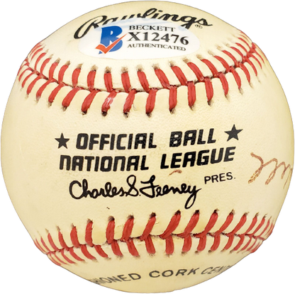 Rip Sewell Pittsburgh Pirates Signed Feeney NL Baseball X12476 (BAS COA)