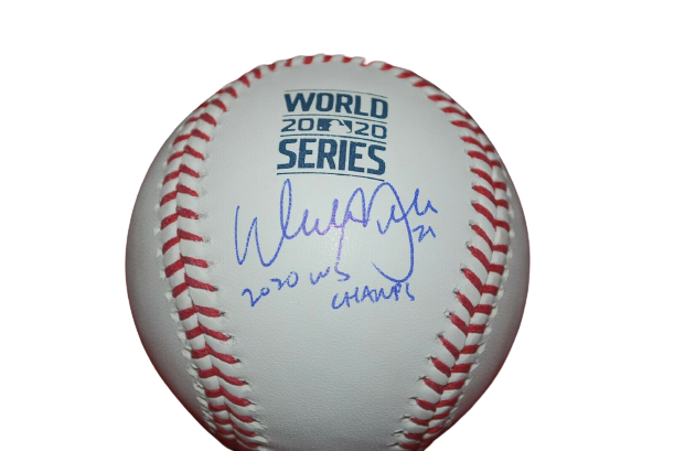 Walker Buehler Los Angeles Dodgers Signed MLB Baseball 2020 Champs BAS COA (Brooklyn)