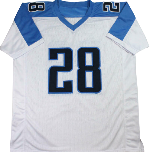 Chris Johnson Tennessee Titans Signed White Pro Style Jersey (BAS COA)