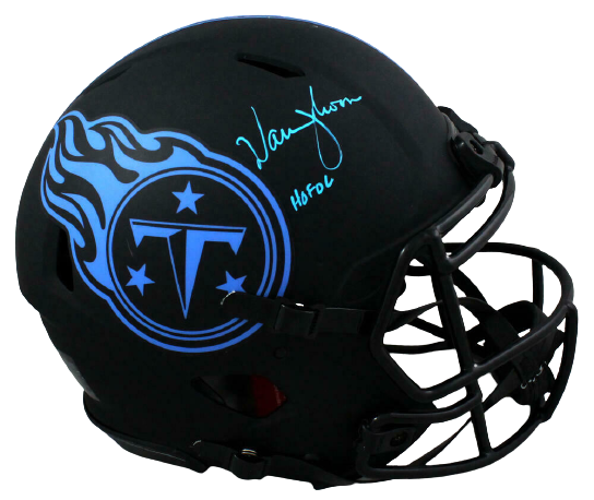 Warren Moon Tennessee Titans Signed Titans Eclipse Authentic Helmet with HOF (BAS COA)