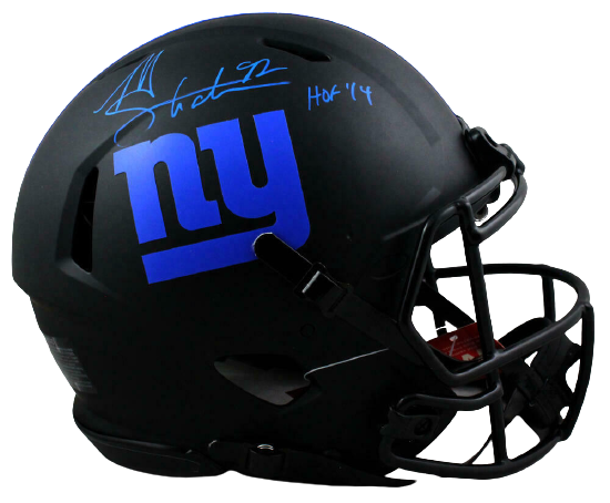 Michael Strahan Autograph Giants Eclipse Full Size Helmet – Great Moments  Sports Cards