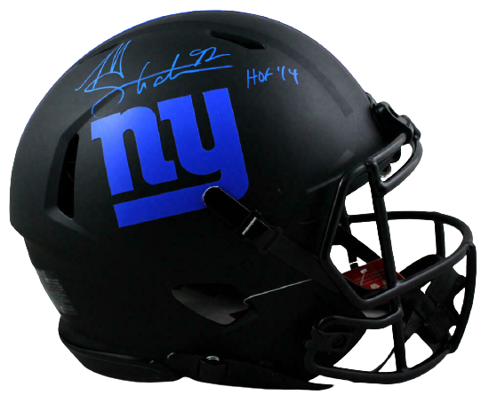 Michael Strahan New York Giants Signed Giants Full-sized Eclipse Authentic Helmet with HOF (BAS COA)