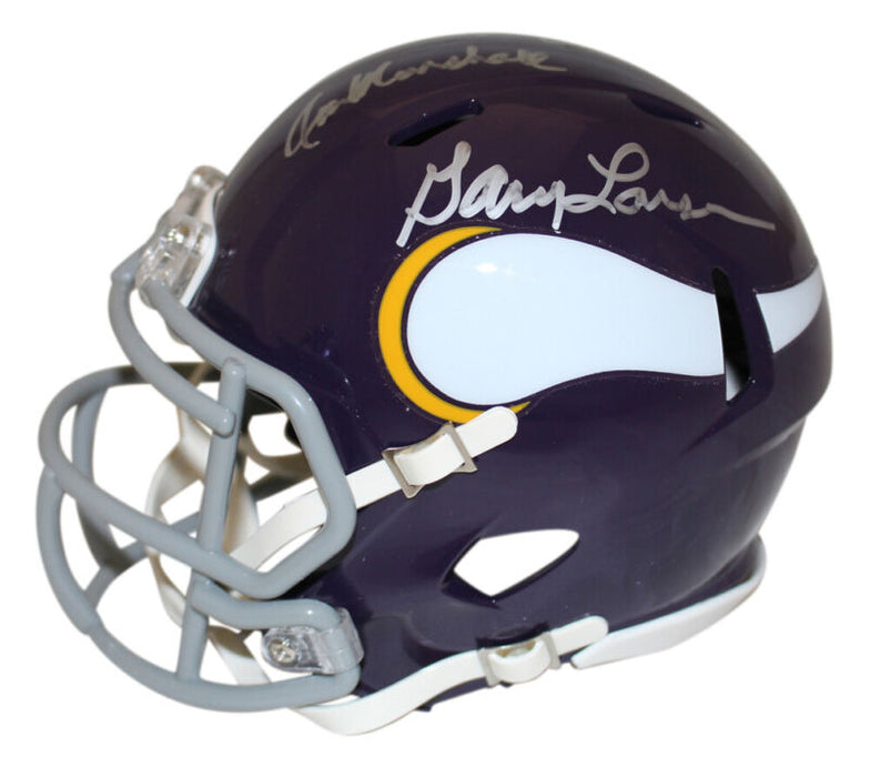 Purple People Eaters Signed Vikings 60-79 Speed Mini Helmet 4 Sigs BAS 37289