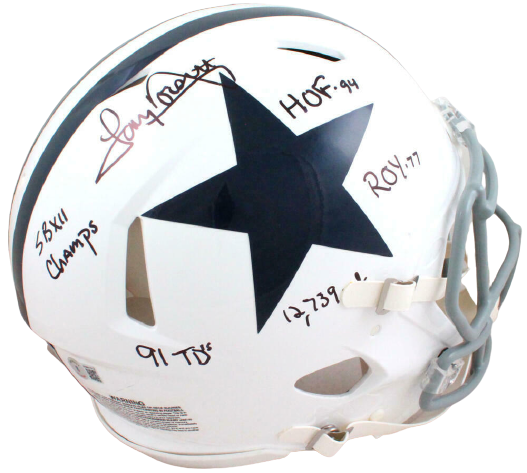 Tony Dorsett Dallas Cowboys Signed F/S 60-63 TB Speed Authentic Helmet w/5 Insc-(BAS COA)
