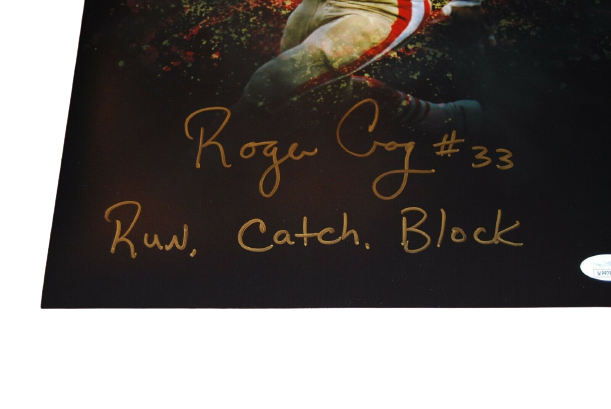 Roger Craig San Francisco 49ers Signed 11X14 Photo with RUN, CATCH, BLOCK (JSA COA)