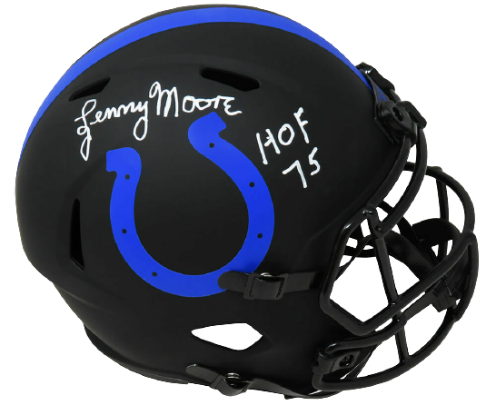 Lenny Moore Indianapolis Colts Eclipse Riddell F/S Speed Rep Helmet w/HOF'75 SCHWARTZ (Baltimore)