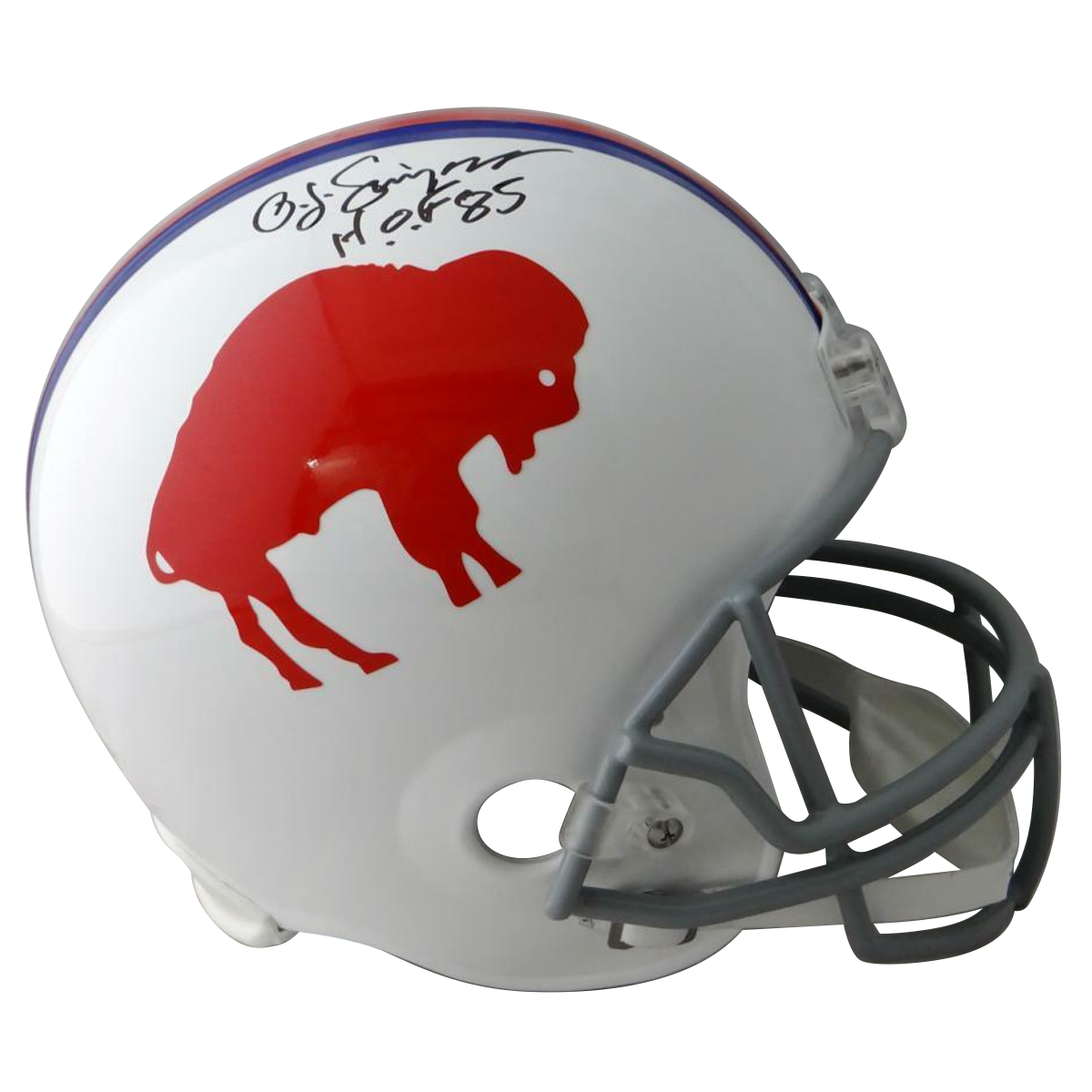 O. J. Simpson Buffalo Bills Signed F/S 65-73 TB Helmet with HOF (JSA COA)