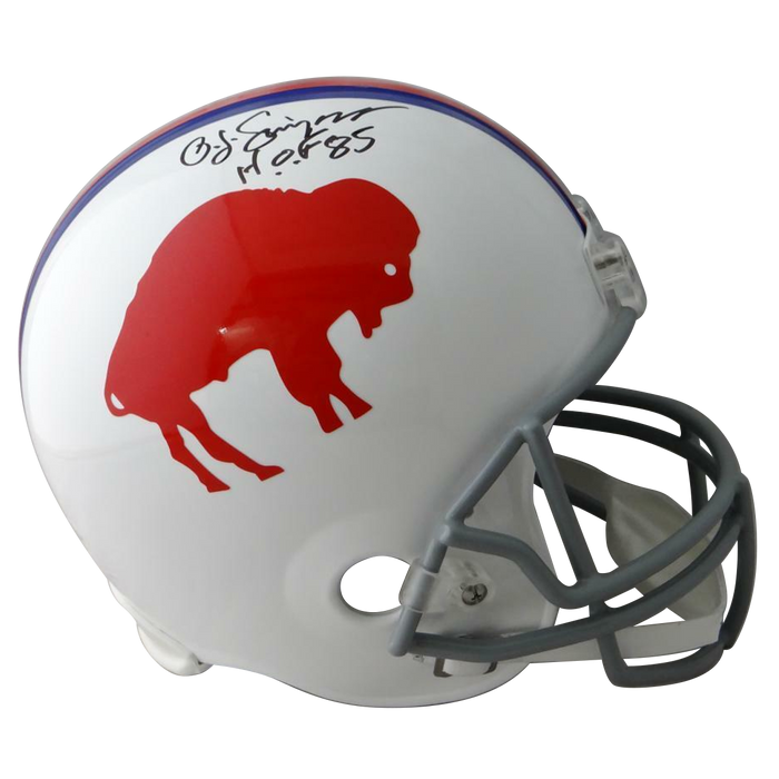 O. J. Simpson Buffalo Bills Signed F/S 65-73 TB Helmet with HOF (JSA COA)