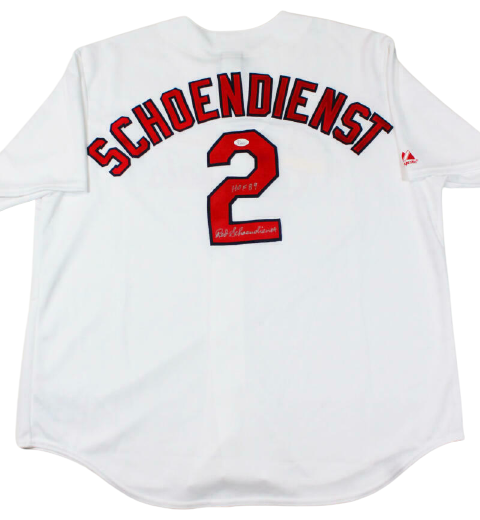 Red Schoendienst St. Louis Cardinals Signed Cardinals White Cooperstow —  Ultimate Autographs
