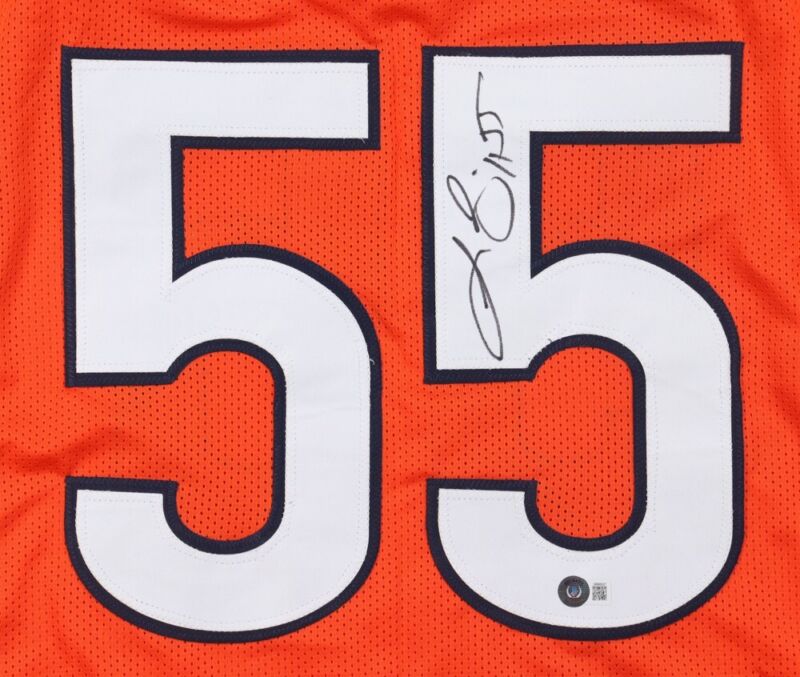 LANCE BRIGGS SIGNED AUTOGRAPHED CHICAGO BEARS CUSTOM JERSEY BECKETT COA