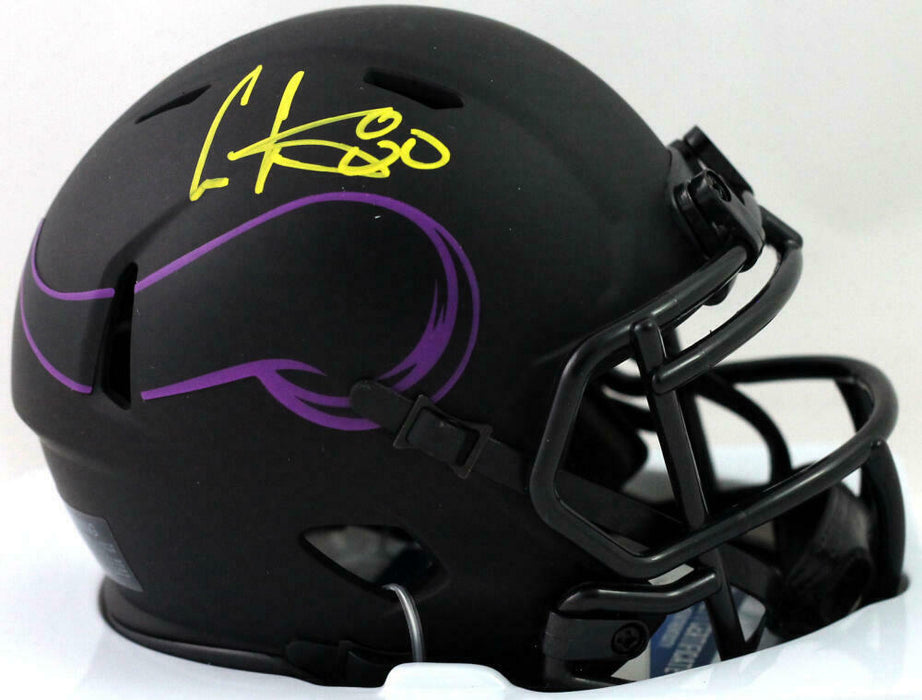 Cris Carter Minnesota Vikings Autographed Mini Helmet - (BAS COA)