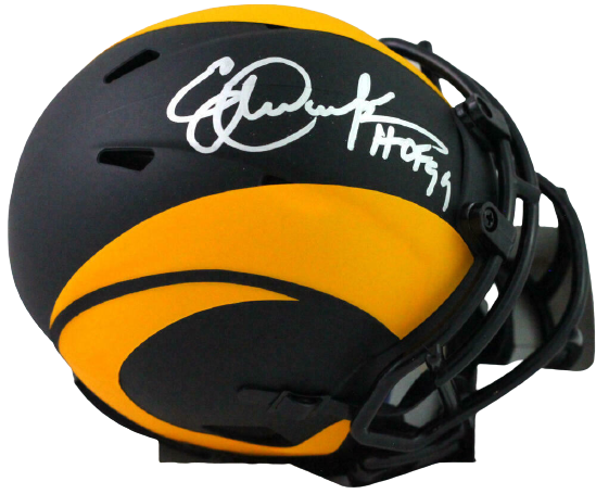 Eric Dickerson Los Angeles Rams Signed FS Eclipse Speed Mini Helmet w/ HOF (BAS COA)