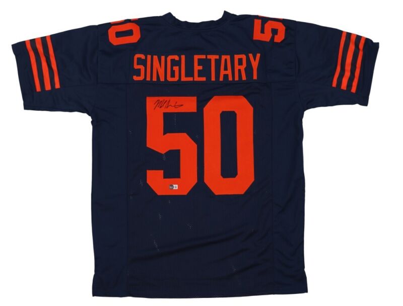 MIKE SINGLETARY SIGNED AUTOGRAPHED CHICAGO BEARS CUSTOM JERSEY BECKETT —  Ultimate Autographs