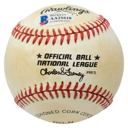 Lou Brock St. Louis Cardinals Signed National League Baseball AA21618 (BAS COA)