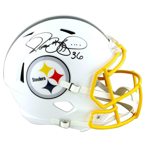 Jerome Bettis Pittsburgh Steelers Signed F/S Flat White Speed Helmet ( —  Ultimate Autographs