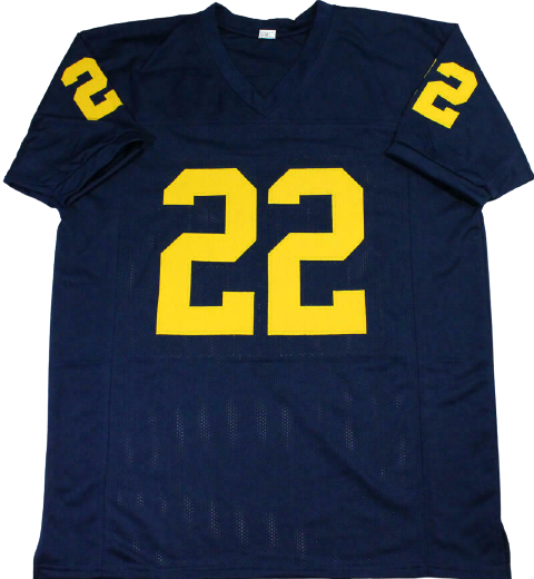 Ty Law Michigan Wolverines Signed Blue College Style Jersey (BAS COA)