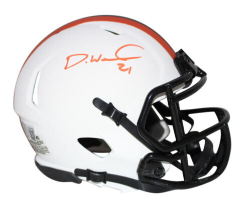 Denzel Ward Autographed/Signed Cleveland Browns Lunar Mini Helmet BAS 34757