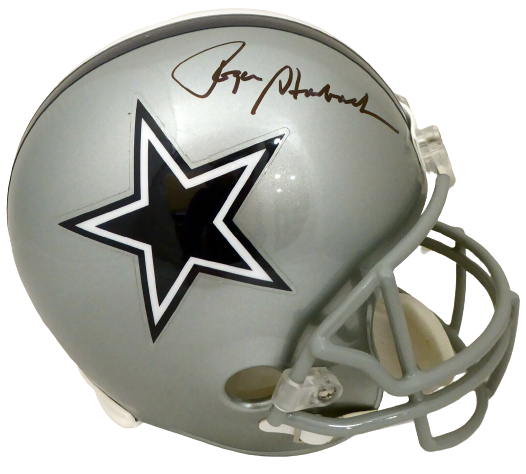 ROGER STAUBACH DALLAS COWBOYS AUTOGRAPHED FULL SIZE REPLICA HELMET185833 (BAS COA)