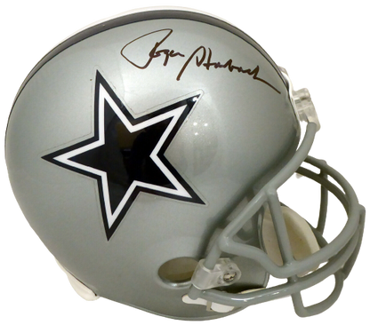 ROGER STAUBACH DALLAS COWBOYS AUTOGRAPHED FULL SIZE REPLICA HELMET185833 (BAS COA)