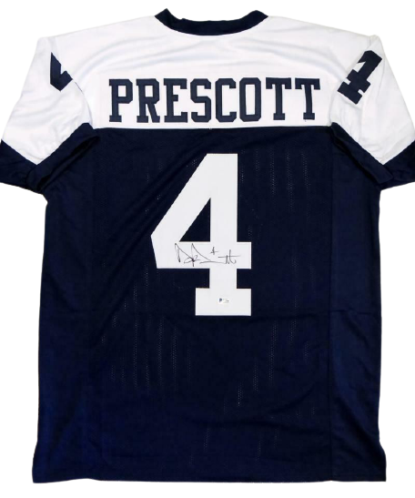 Dak Prescott Autographed Blue Pro Style Jersey (BAS COA) — Ultimate  Autographs