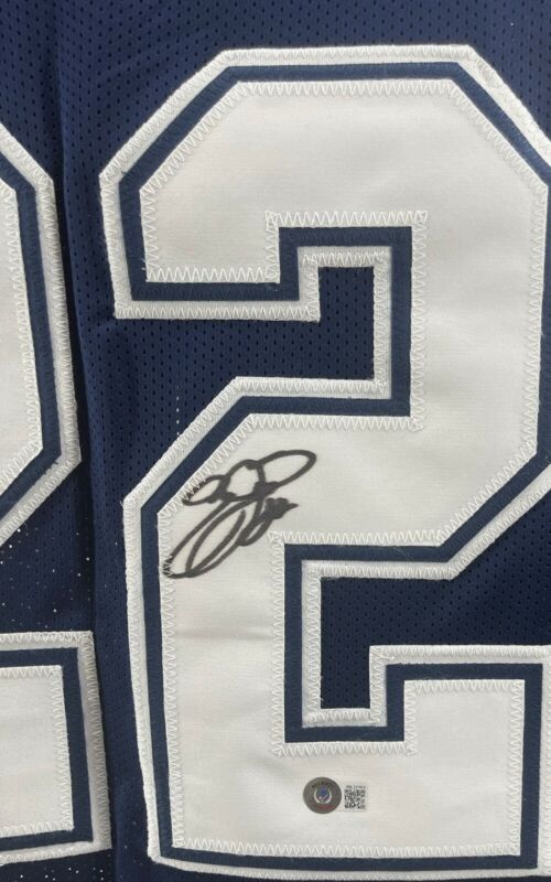 EMMITT SMITH SIGNED AUTOGRAPHED DALLAS COWBOYS CUSTOM JERSEY BECKETT COA