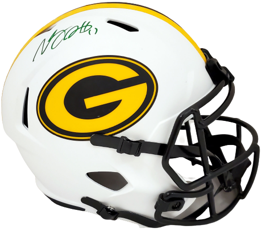 DAVANTE ADAMS GREEN BAY PACKERS AUTOGRAPHED LUNAR ECLIPSE FULL SIZE HELMET QR 193769 (BAS COA)