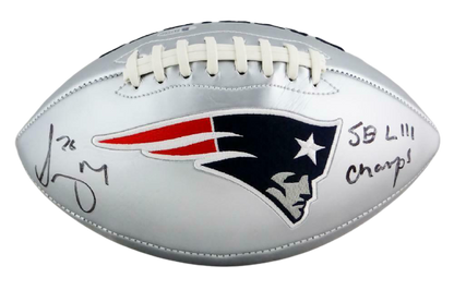Sony Michel Signed New England Patriots Logo Football w/ SB Champs- (BAS COA)