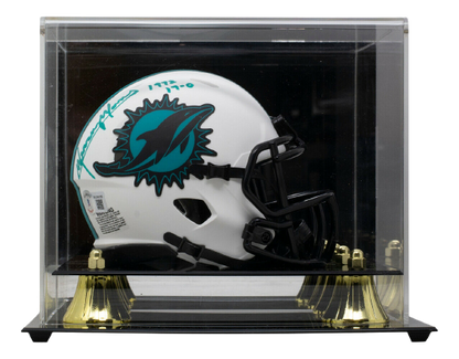 Mercury Morris Miami Dolphins Signed Mini Lunar Eclipse Speed Replica Helmet 17-0 w/Case (BAS COA)