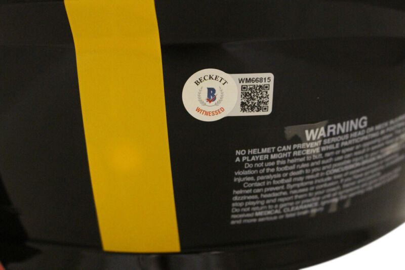 Troy Polamalu Signed Pittsbugh Steelers Authentic Speed Helmet HOF BAS 34125