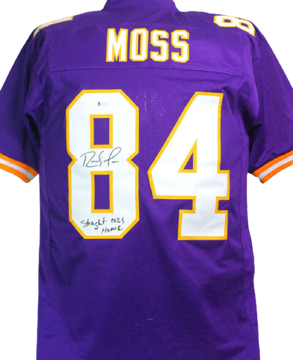 Randy Moss Minnesota Vikings Autographed Purple Pro Style Jersey (BAS COA)