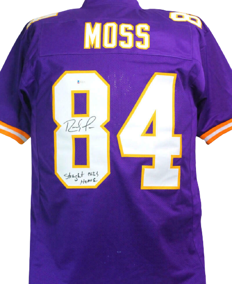 Randy Moss Minnesota Vikings Signed White Pro Style Jersey (BAS COA)