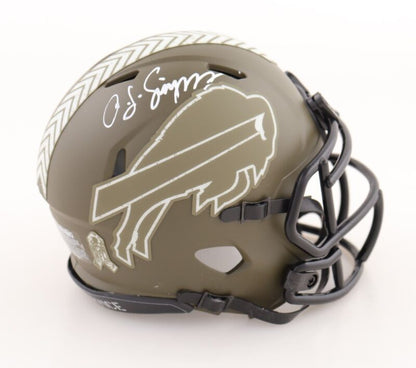 OJ SIMPSON AUTOGRAPHED BUFFALO BILLS STS MINI HELMET JSA COA