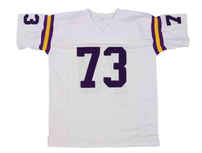 RON YARY SIGNED AUTOGRAPHED MINNESOTA VIKINGS CUSTOM JERSEY JSA COA