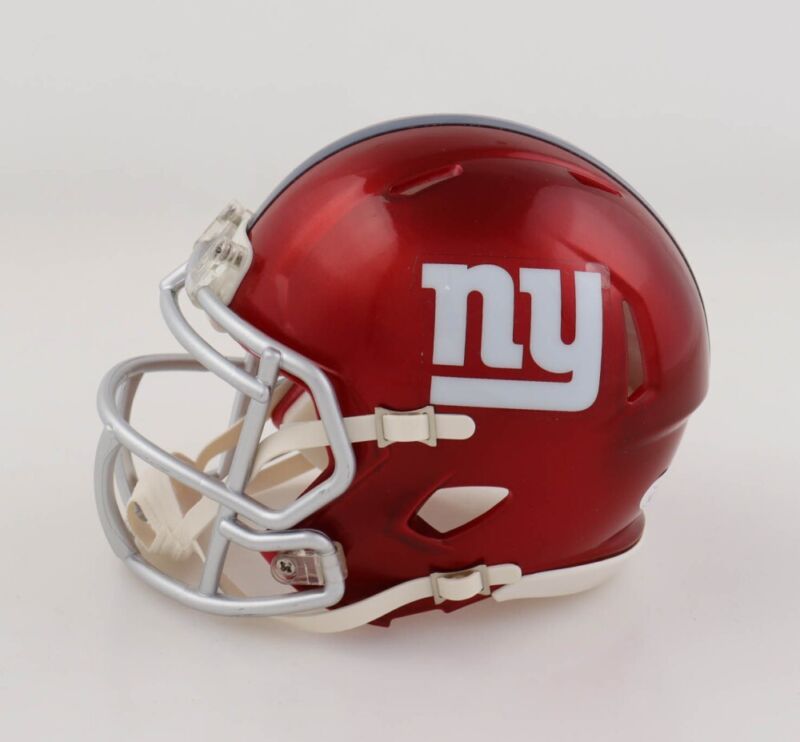 OTTIS ANDERSON SIGNED AUTOGRAPHED NEW YORK GIANTS FLASH MINI HELMET JSA COA