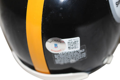 Joe Greene Signed Pittsburgh Steelers 1963-76 VSR4 Mini Helmet Beckett 35567