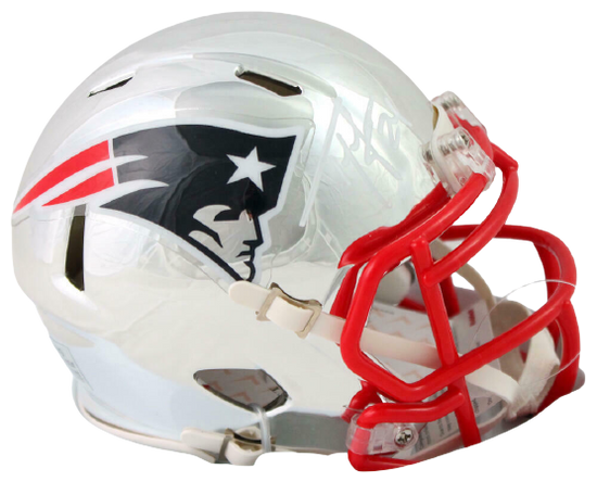 N'Keal Harry Signed New England Patriots Chrome Mini Helmet