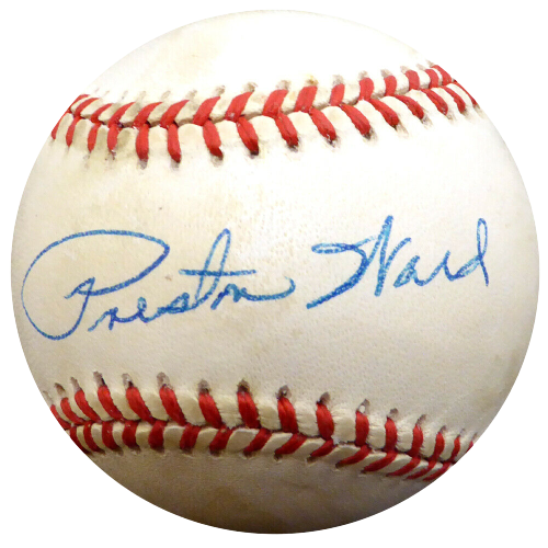 Preston Ward Brooklyn Dodgers Signed NL Baseball #E48576 BAS COA (Los Angeles)