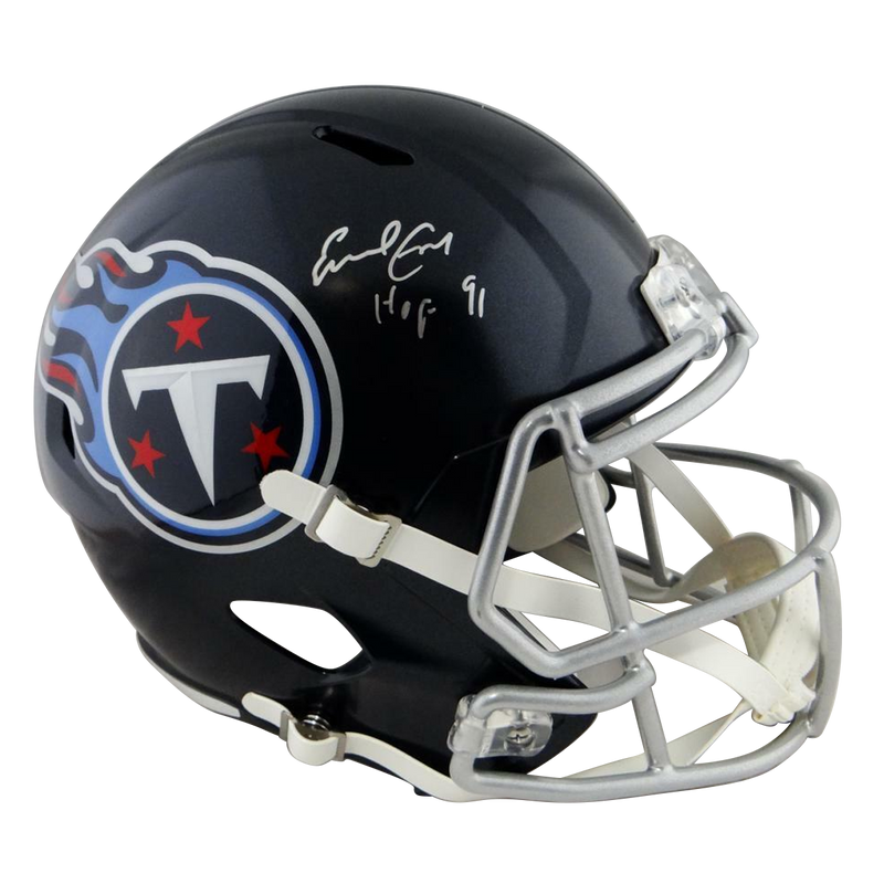 Earl Campbell Tennessee Titans Signed F/S Speed Helmet w/ HOF (JSA COA)