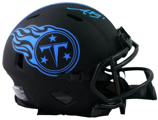 AJ Brown Tennessee Titans Signed Eclipse Speed Mini Helmet (BAS COA), , 