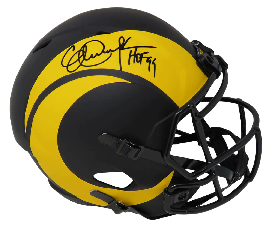 Eric Dickerson Los Angeles Rams Signed Eclipse Riddell F/S Speed Rep Helmet w/HOF'99 (SCHWARTZ)