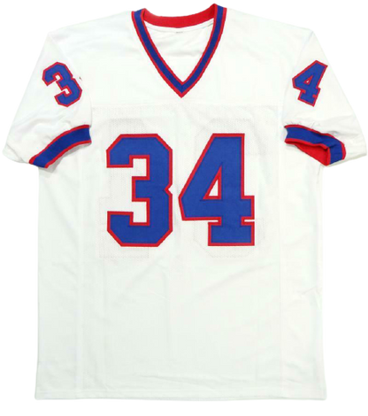 Thurman Thomas Buffalo Bills Signed White Pro Style Jersey with HOF (JSA COA)