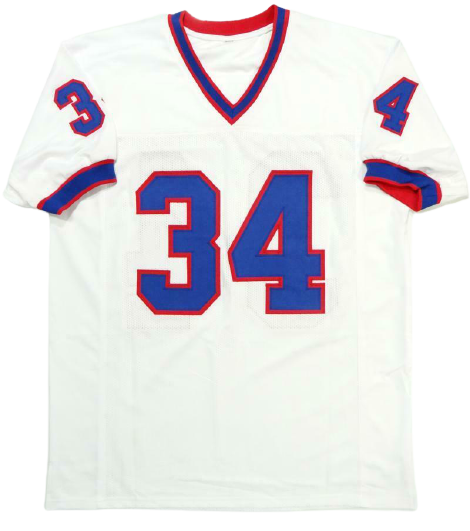 Thurman Thomas Autographed White Pro Style Jersey w/HOF- JSA W Auth 4 at  's Sports Collectibles Store