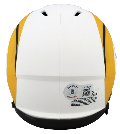 Marshall Faulk Los Angeles Rams Signed Authentic Lunar Speed Mini Helmet (BAS COA)