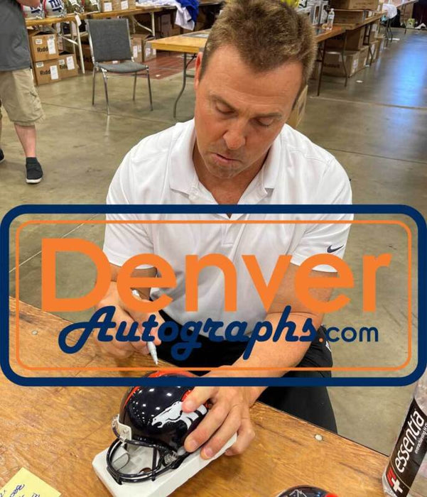 Bill Romanowski Autographed Denver Broncos VSR4 Mini Helmet BAS 34082