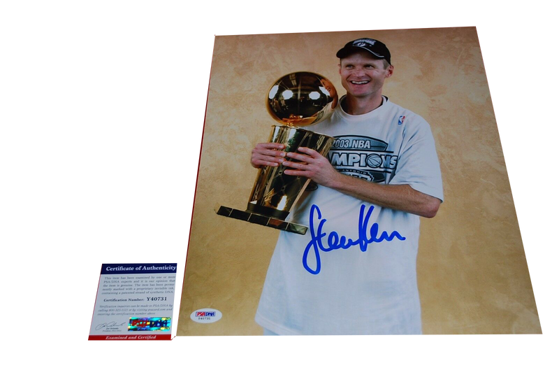 STEVE KERR golden state warriors San Antonio Spurs signed PSA/DNA 11x14 photo 3 (PSA/DNA COA)