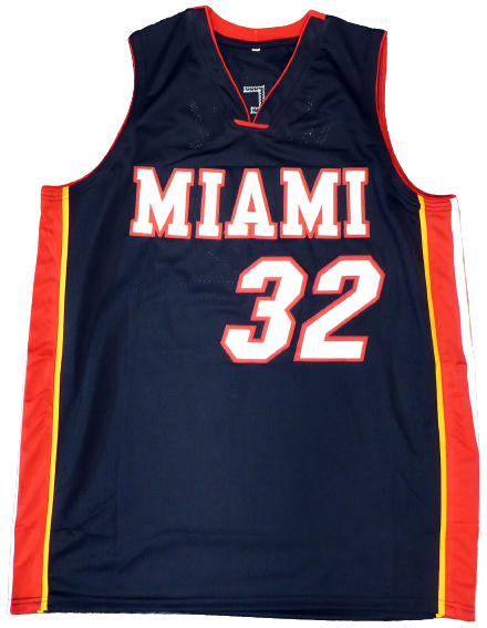 Shaquille O'Neal Miami Heat Signed Black Jersey On 3 191015 (BAS COA)