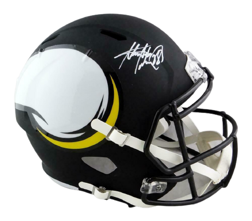 Adrian Peterson Minnesota Vikings Autographed Vikings F/S AMP Speed Helmet -(BAS COA), , 